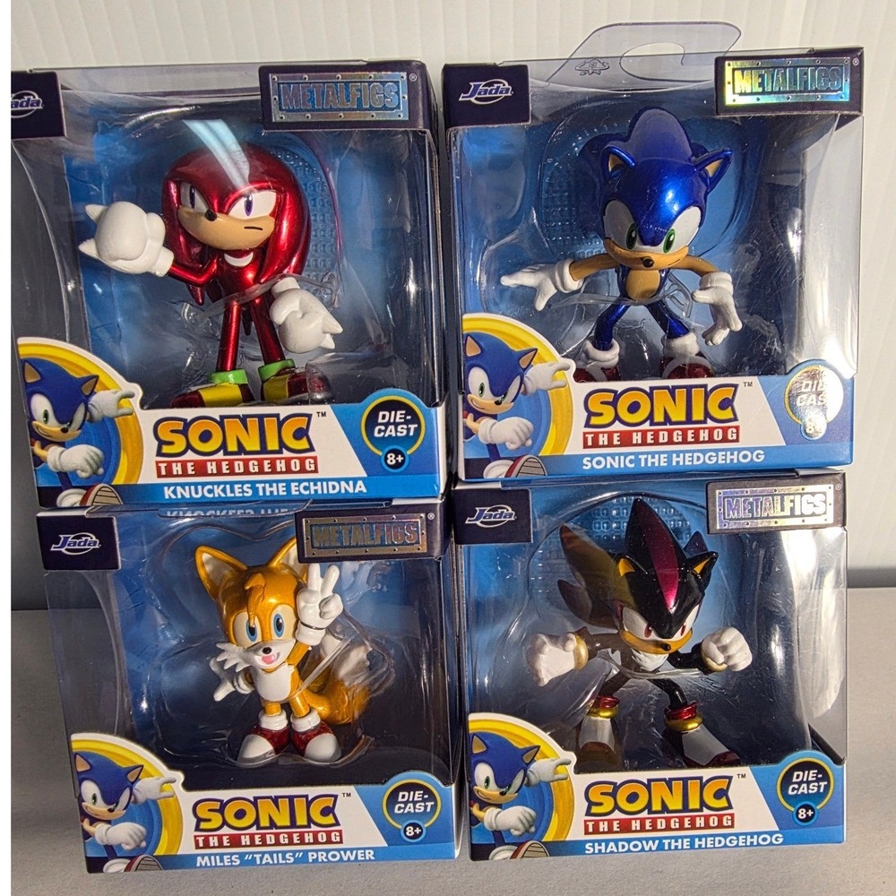 Jada Metalfigs Sonic Hedgehog Die Cast Figures Knuckles Sonic‎ Tails Shadow NEW - Picture 3 of 6